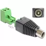 Alterador de género de cabo DeLOCK 65423 DC 2.1 x 5.5 mm 2p preto verde
