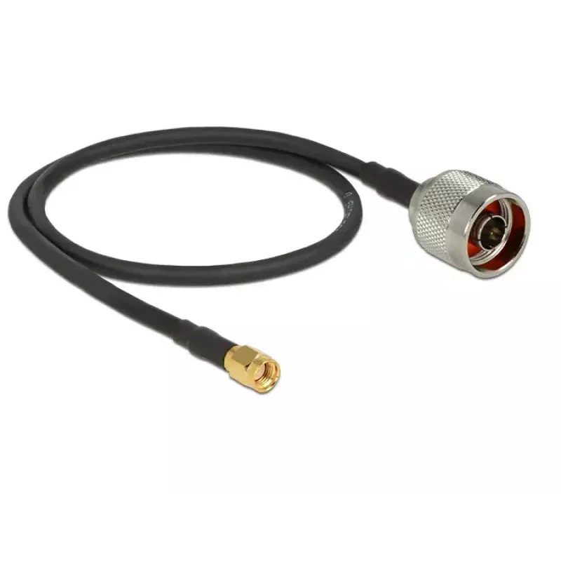 Cabo coaxial DeLOCK 88937 CFD200 0,5 m RP-SMA preto