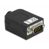 Conector de cabos DeLOCK 66264 Sub-D 9 bloco de terminais de 10 polos preto