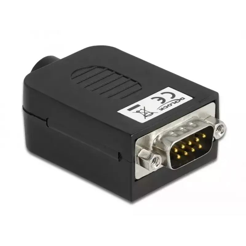 Conector de cabos DeLOCK 66264 Sub-D 9 bloco de terminais de 10 polos preto