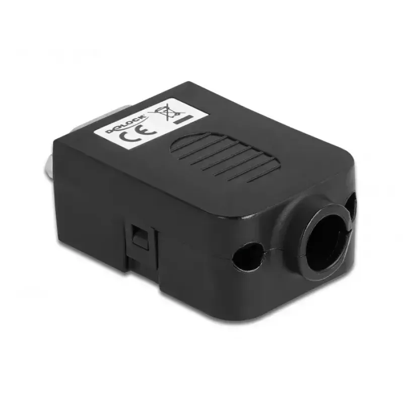 Conector de cabos DeLOCK 66264 Sub-D 9 bloco de terminais de 10 polos preto