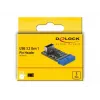 Adaptador USB DeLOCK 41981 Type-E Key A barra de pinos fêmea para fêmea Key A interna