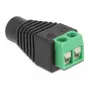 Adaptador DC 1,35 x 3,5 mm fêmea para barra de terminais de 2 pinos DeLOCK 66730