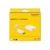 Adaptador DisplayPort 1.1 macho para DVI fêmea passivo branco DeLOCK 61010