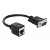 DeLOCK 63999 Adaptador série, DB-9 macho para RJ-45 fêmea, 20 cm, preto