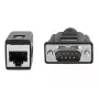 DeLOCK 63999 Adaptador série, DB-9 macho para RJ-45 fêmea, 20 cm, preto