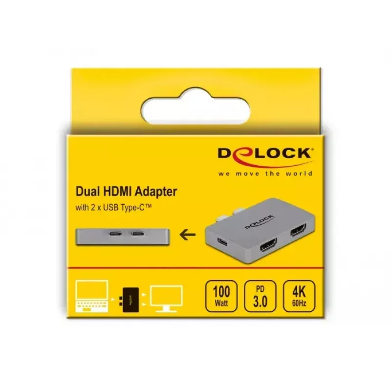 Adaptador Dual-HDMI DeLOCK 64123 para MacBook