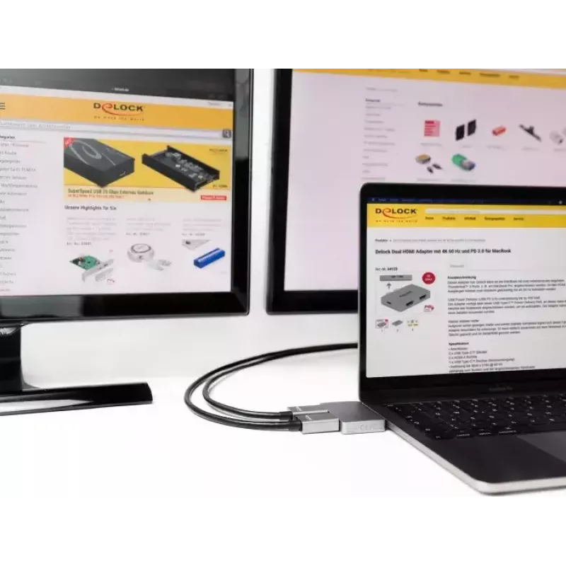 Adaptador Dual-HDMI DeLOCK 64123 para MacBook