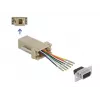 Kit de montagem D-Sub 9 pinos fêmea para RJ12 6P/6C DeLOCK 66759