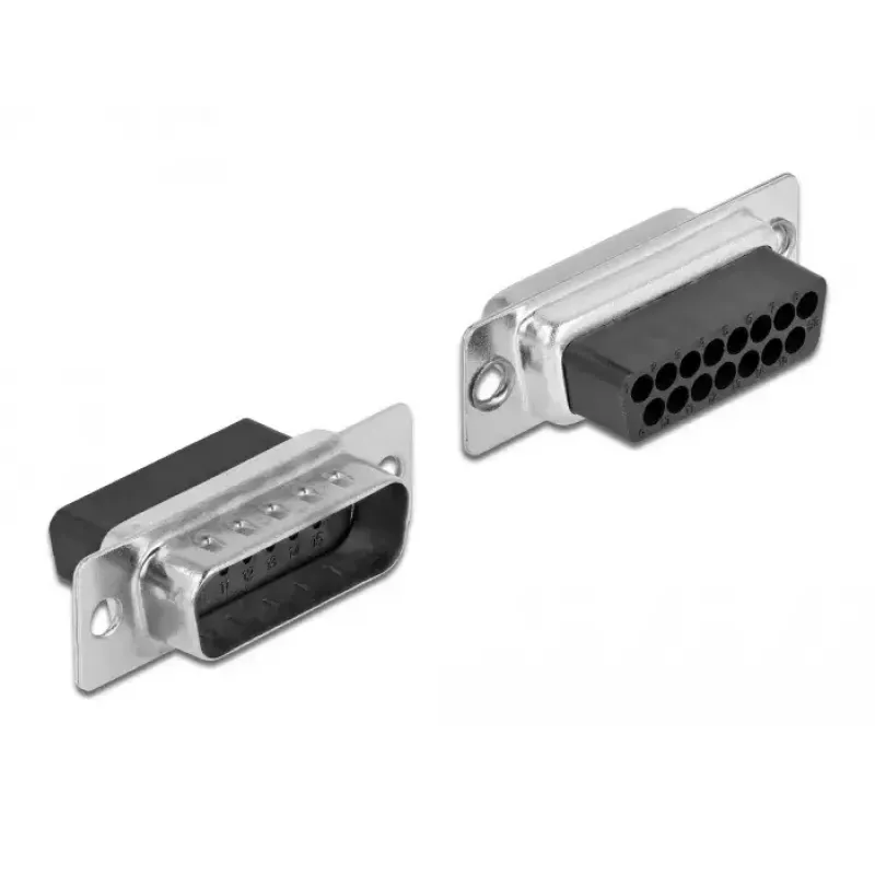 Kit de montagem D-Sub 15 pinos macho para RJ45 fêmea DeLOCK 66647