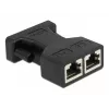 Adaptador DeLOCK D-Sub 15 pinos fêmea para 2 x RJ45 fêmea AUI 66806