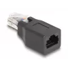 Conector de fio DeLOCK 66991 RJ45/RJ48/RJ50 preto macho/fêmea