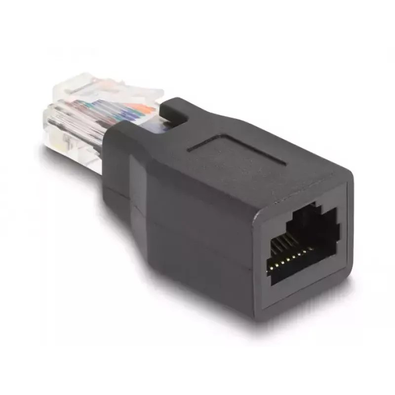 Conector de fio DeLOCK 66991 RJ45/RJ48/RJ50 preto macho/fêmea