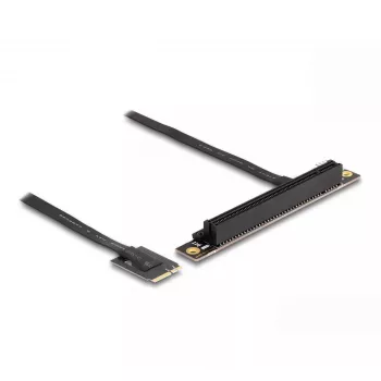 Adaptador DeLOCK M.2 Key A+E para PCIe x16 NVMe inclinado com cabo de 20 cm
