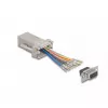 DeLOCK D-Sub 9 pinos fêmea para RJ50 fêmea conjunto de montagem cinzento