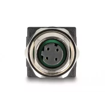 Adaptador DeLOCK M12 codificado D de 4 pinos fêmea para RJ45 fêmea reto