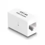 Delock 88134 Adaptador de RJ45 fêmea para RJ45 fêmea, Cat.6A UTP, branco