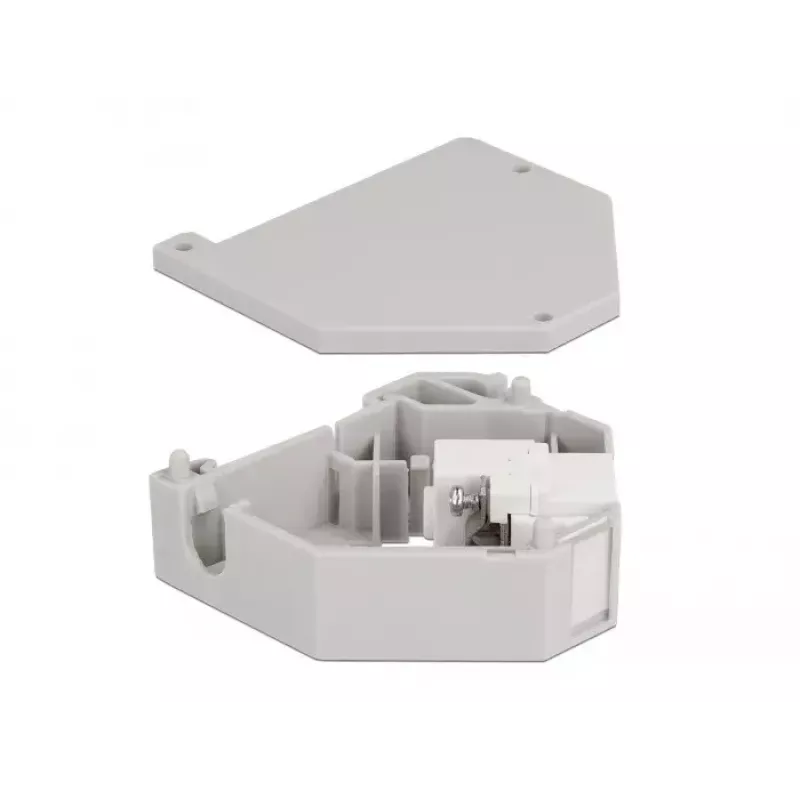 Módulo Keystone DELOCK 87159, cinzento/branco, conector fêmea, terminal de aperto, 60,1 × 59,4 × 21,6 mm
