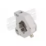 Módulo Keystone DELOCK 87160 — F macho para F macho, cinzento, 60,1×59,4×21,6 mm