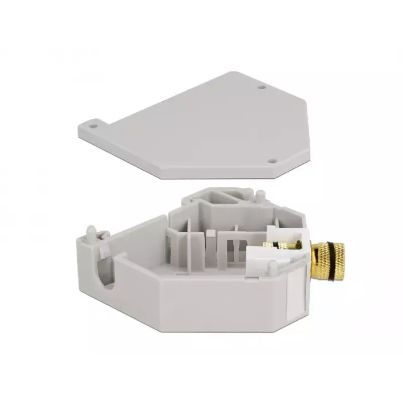 Módulo Keystone DELOCK 87162 — terminal de ligação para terminal de ligação, cinzento/branco, 60,1 × 59,4 × 21,6 mm