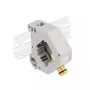 Módulo Keystone DELOCK 87162 — terminal de ligação para terminal de ligação, cinzento/branco, 60,1 × 59,4 × 21,6 mm