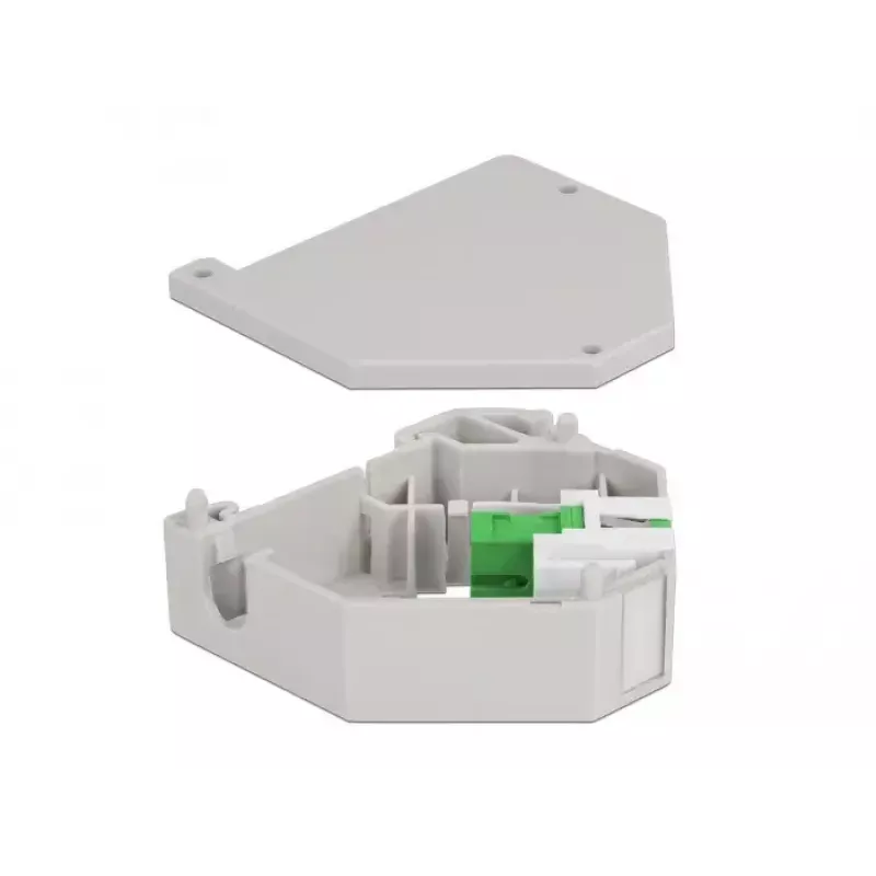 Módulo Keystone DELOCK 87165 — adaptador SC para SC, verde/cinzento/branco, 60,1×59,4×21,6 mm
