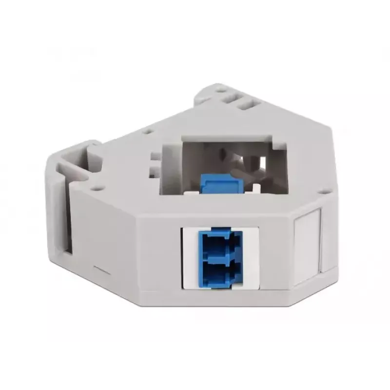 Módulo Keystone DELOCK 87189 — LC para LC duplex, cores azul/cinzento/branco, 60,1×59,4×21,6 mm