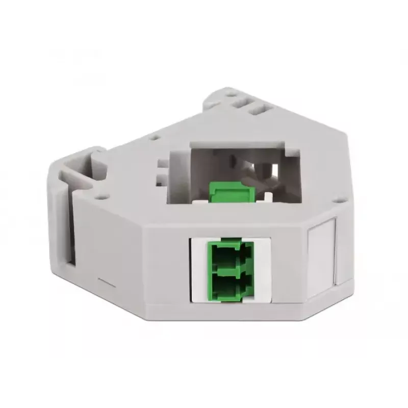 Módulo Keystone DELOCK 87192 — LC para LC duplex, cores verde/cinzento/branco, 60,1×59,4×21,6 mm