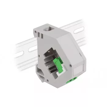 Módulo Keystone DELOCK 87192 — LC para LC duplex, cores verde/cinzento/branco, 60,1×59,4×21,6 mm