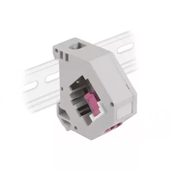 Módulo Keystone DELOCK 87195 com ligações LC para LC, cinzento/violeta/branco, 60,1×59,4×21,6 mm