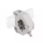 Adaptador para calha DIN DeLOCK ST simplex fêmea para ST simplex fêmea cinzento