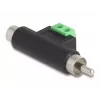 Adaptador DeLOCK RCA macho e RCA fêmea para barra de terminais 66056