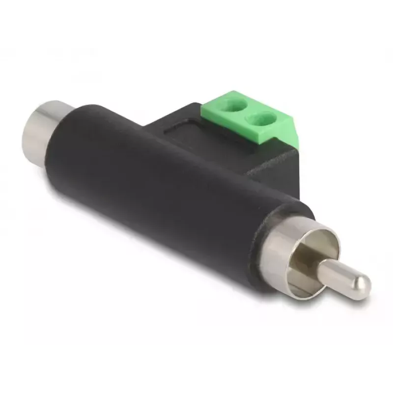 Adaptador DeLOCK RCA macho e RCA fêmea para barra de terminais 66056