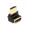 Adaptador HDMI DeLOCK macho para fêmea 90° inclinado para cima 8K 60 Hz metal