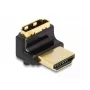 Adaptador HDMI DeLOCK macho para fêmea 90° inclinado para cima 8K 60 Hz metal