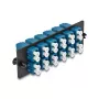 Painel de adaptadores de fibra ótica DeLOCK LC duplex UPC 12 portas azul