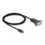 Adaptador DeLOCK USB Type-C para RS-232 D-Sub 9 pinos macho 2 m