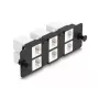DeLOCK 66996 painel adaptador Keystone, 6 portas, preto