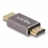 Adaptador HDMI DeLOCK macho para macho 8K 60 Hz cinzento metal
