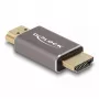 Adaptador HDMI DeLOCK macho para macho 8K 60 Hz cinzento metal