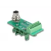 Adaptador de módulo de transferência DeLOCK M12 8 pinos codificação A fêmea para barra de terminais de 9 pinos