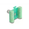 Adaptador de módulo de transferência DeLOCK M12 17 pinos codificação A macho para barra de terminais de 18 pinos