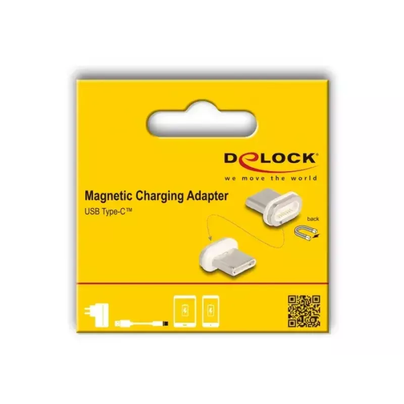 Alterador de género de cabo DeLOCK 66588 magnético USB-C dourado branco