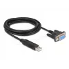 Adaptador série DeLOCK 67382 USB 2.0 para RS-232 DB9 1,8 m