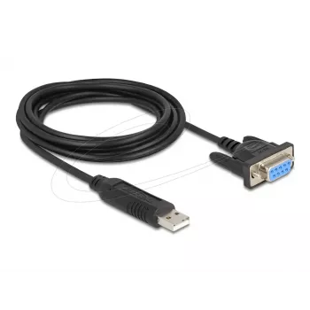 Adaptador série DeLOCK 67382 USB 2.0 para RS-232 DB9 1,8 m