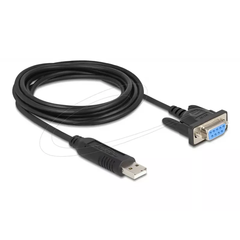 Adaptador série DeLOCK 67382 USB 2.0 para RS-232 DB9 1,8 m
