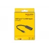 Adaptador de cabo de vídeo DeLOCK 64229 0,2 m USB Type-C para HDMI preto