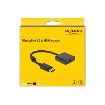 Adaptador DisplayPort 1.2 macho para HDMI fêmea 4K ativo DeLOCK 63585