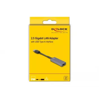Adaptador de cabo DeLOCK 66247 RJ-45 USB A cinzento 0,09 m