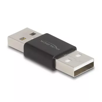 Adaptador DeLOCK Gender Changer USB 2.0 Type-A macho para macho metal